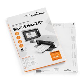 DURABLE Einsteckschilder f&uuml;r Namensschilder Badgemaker 7,4 x 3,4