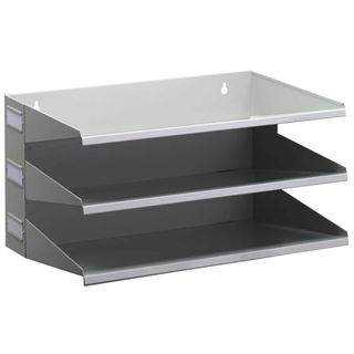 DURABLE Sortierstation grau mit 3 F&auml;cher