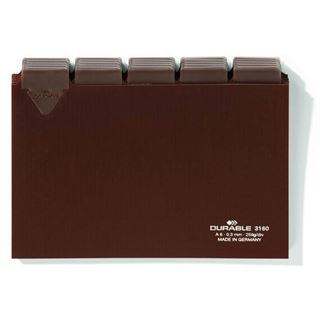 DURABLE Karteikartenregister A-Z, blanko, Jan.-Dez., 0-31 braun