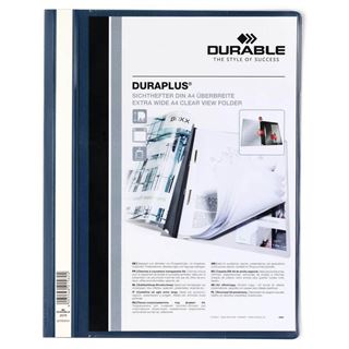 DURABLE 25 Pr&auml;sentationshefter DURAPLUS blau DIN A4