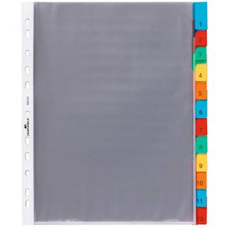 DURABLE Ordnerregister Vollformat, &Uuml;berbreite blanko transparent