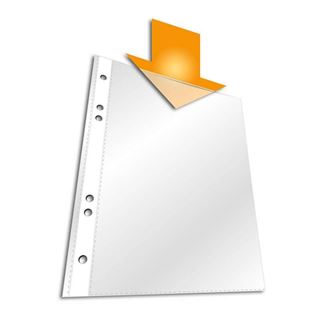 DURABLE 100 Prospekth&uuml;llen DIN A5 transparent genarbt 0,06 mm