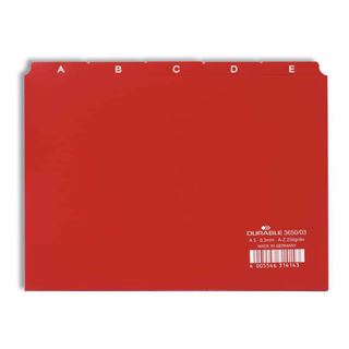 DURABLE Karteikartenregister A-Z rot