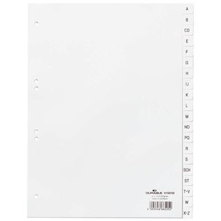 DURABLE Ordnerregister Vollformat A-Z wei&szlig; 20-teilig, 1 Satz