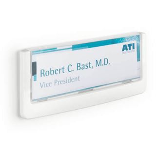 DURABLE T&uuml;rschild CLICK SIGN Kunststoff wei&szlig; 14,9 x 5,25 cm