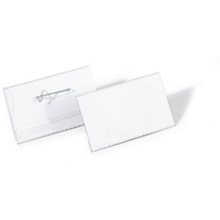 DURABLE 10 Namensschilder mit Nadel 7,5 x 4,0 cm