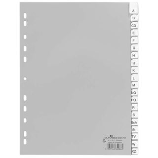 DURABLE Ordnerregister Vollformat A-Z grau 20-teilig mit