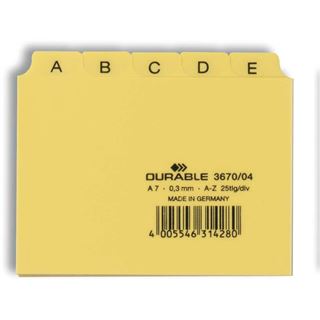 DURABLE Karteikartenregister A-Z gelb (367004)