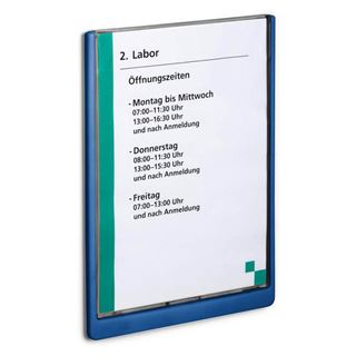 DURABLE T&uuml;rschild CLICK SIGN Kunststoff blau DIN A4