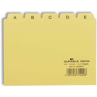 DURABLE Karteikartenregister A-Z gelb