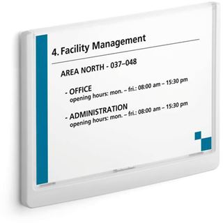 DURABLE T&uuml;rschild CLICK SIGN Kunststoff wei&szlig; DIN A5 quer
