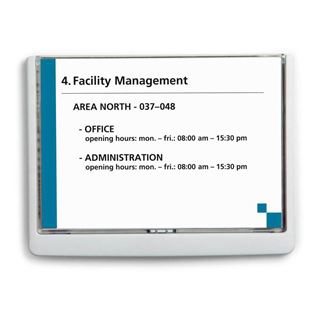 DURABLE T&uuml;rschild CLICK SIGN Kunststoff wei&szlig; DIN A5 quer