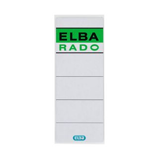 ELBA 10 Ordneretiketten wei&szlig; f&uuml;r 7,5 cm R&uuml;ckenbreite