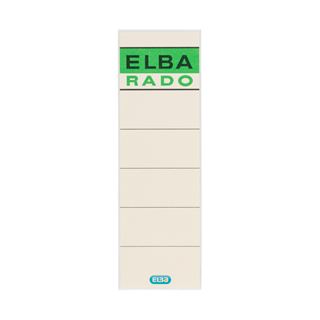 ELBA 10 Ordneretiketten beige f&uuml;r 8,0 cm R&uuml;ckenbreite