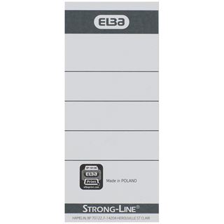 ELBA 10 Einsteck-R&uuml;ckenschilder wei&szlig; f&uuml;r 8,0 cm