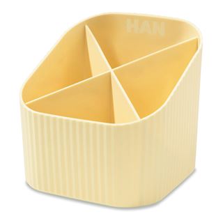 HAN Stiftehalter X-LOOP pastellgelb Kunststoff 4 F&auml;cher 11,1 x