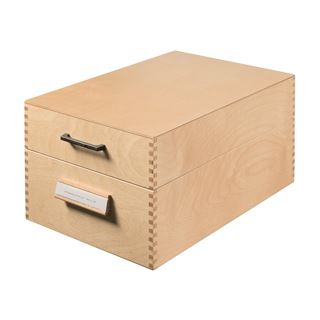 HAN Karteikasten DIN A5 f&uuml;r 1.500 Karteikarten braun mit Deckel