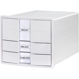 HAN Schubladenbox IMPULS wei&szlig; 1017-12, DIN C4 mit 3 Schubladen
