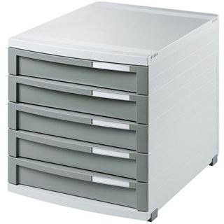 HAN Schubladenbox Contur dunkelgrau 1505-19, DIN B4 mit 5 Schubladen