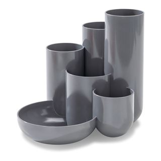 HAN Schreibtisch-Organizer CAMPUS dunkelgrau Polystyrol 5 F&auml;cher