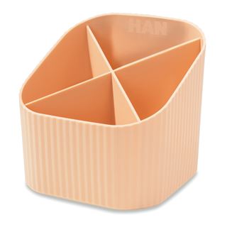 HAN Stiftehalter X-LOOP pastellorange Kunststoff 4 F&auml;cher 11,1 x