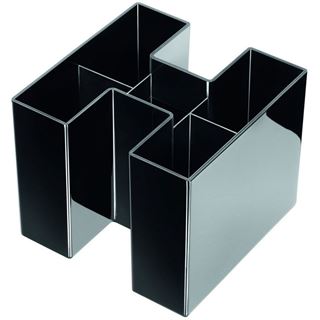 HAN Stiftehalter BRAVO schwarz Kunststoff 5 F&auml;cher 10,9 x 10,9 x