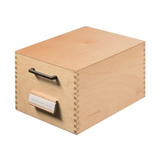 HAN Karteikasten DIN A6 f&uuml;r 900 Karteikarten braun mit Deckel