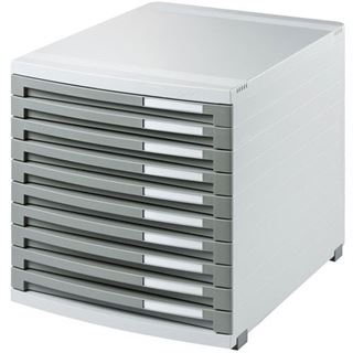 HAN Schubladenbox Contur dunkelgrau 1510-19, DIN B4 mit 10 Schubladen