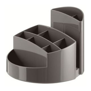 HAN Stiftehalter RONDO dunkelgrau Polystyrol 9 F&auml;cher 14,0 x