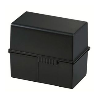 HAN A6 Karteikasten DIN A6 f&uuml;r 400 Karteikarten schwarz mit