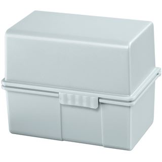 HAN A8 Karteikasten DIN A8 f&uuml;r 200 Karteikarten lichtgrau mit