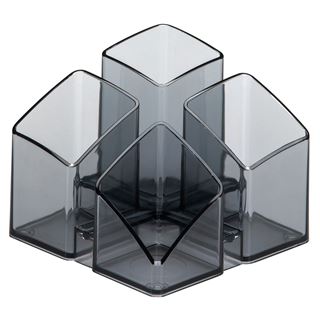 HAN Stiftehalter SCALA grau-transparent Polystyrol 4 F&auml;cher 12,5