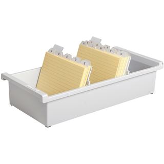 HAN Karteikasten DIN A6 f&uuml;r 1.300 Karteikarten grau ohne Deckel