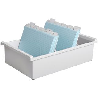 HAN Karteikasten DIN A5 f&uuml;r 1.300 Karteikarten grau ohne Deckel