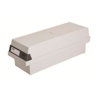 HAN Karteikasten DIN A7 f&uuml;r 1.300 Karteikarten grau mit Deckel