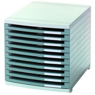 HAN Schubladenbox Contur dunkelgrau 1510-0-19, DIN B4 mit 10