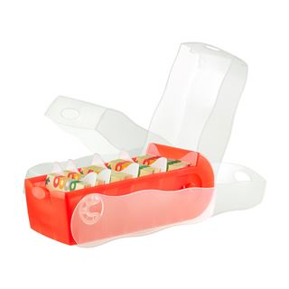 HAN Croco Karteikasten DIN A8 f&uuml;r 500 Karteikarten rot mit Deckel