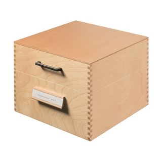 HAN Karteikasten DIN A5 f&uuml;r 900 Karteikarten braun mit Deckel