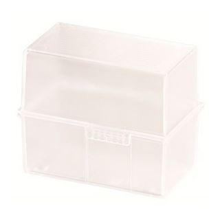 HAN A6 Karteikasten DIN A6 f&uuml;r 400 Karteikarten transparent mit