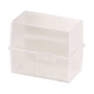 HAN A8 Karteikasten DIN A8 f&uuml;r 200 Karteikarten transparent mit