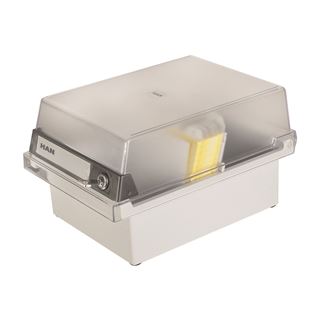 HAN Karteikasten DIN A6 f&uuml;r 800 Karteikarten lichtgrau mit Deckel