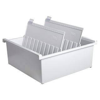 HAN Karteikasten DIN A4 f&uuml;r 1.300 Karteikarten grau ohne Deckel