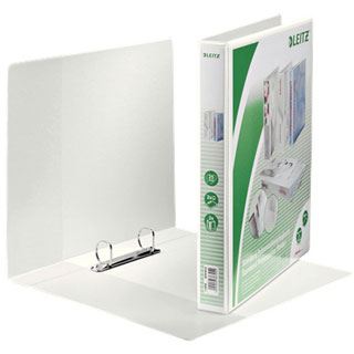 LEITZ 6 Pr&auml;sentationsringb&uuml;cher 2-Ringe wei&szlig; 4,4 cm