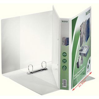 LEITZ 6 Pr&auml;sentationsringb&uuml;cher 2-Ringe wei&szlig; 5,0 cm