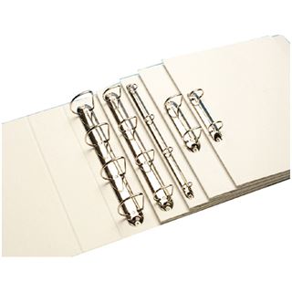 LEITZ 6 Pr&auml;sentationsringb&uuml;cher 4-Ringe wei&szlig; 4,4 cm