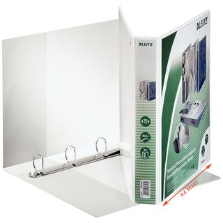 LEITZ 6 Präsentationsringbücher 4-Ringe weiß 5,0 cm