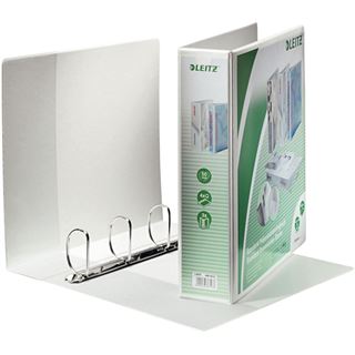 LEITZ 4 Pr&auml;sentationsringb&uuml;cher 4-Ringe wei&szlig; 7,7 cm