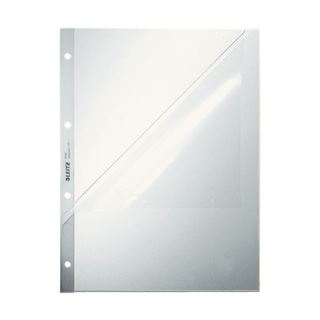 LEITZ 100 Prospekth&uuml;llen 4784 DIN A4 transparent genarbt 0,13 mm