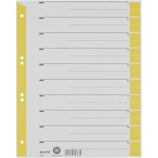 LEITZ Trennbl&auml;tter 1652 1-0 gelb, 25 St.