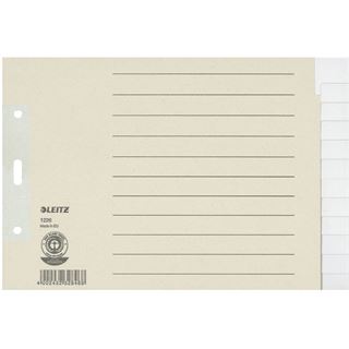 LEITZ Ordnerregister 1226 Vollformat blanko grau 12-teilig, 1 St.